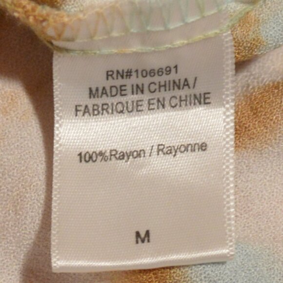 Young Fabulous Broke M Goldish Brown Tie Dye Crossover Front Top - Picture 7 of 8